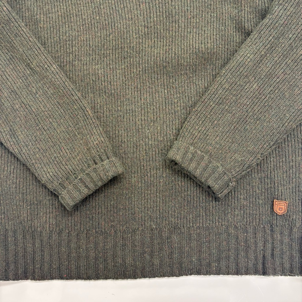Dubarry of Ireland Made in Ireland Olive Green Wool Blend Crewneck Sweater - Picture 4 of 9